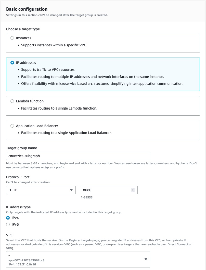 Amazon VPC service page